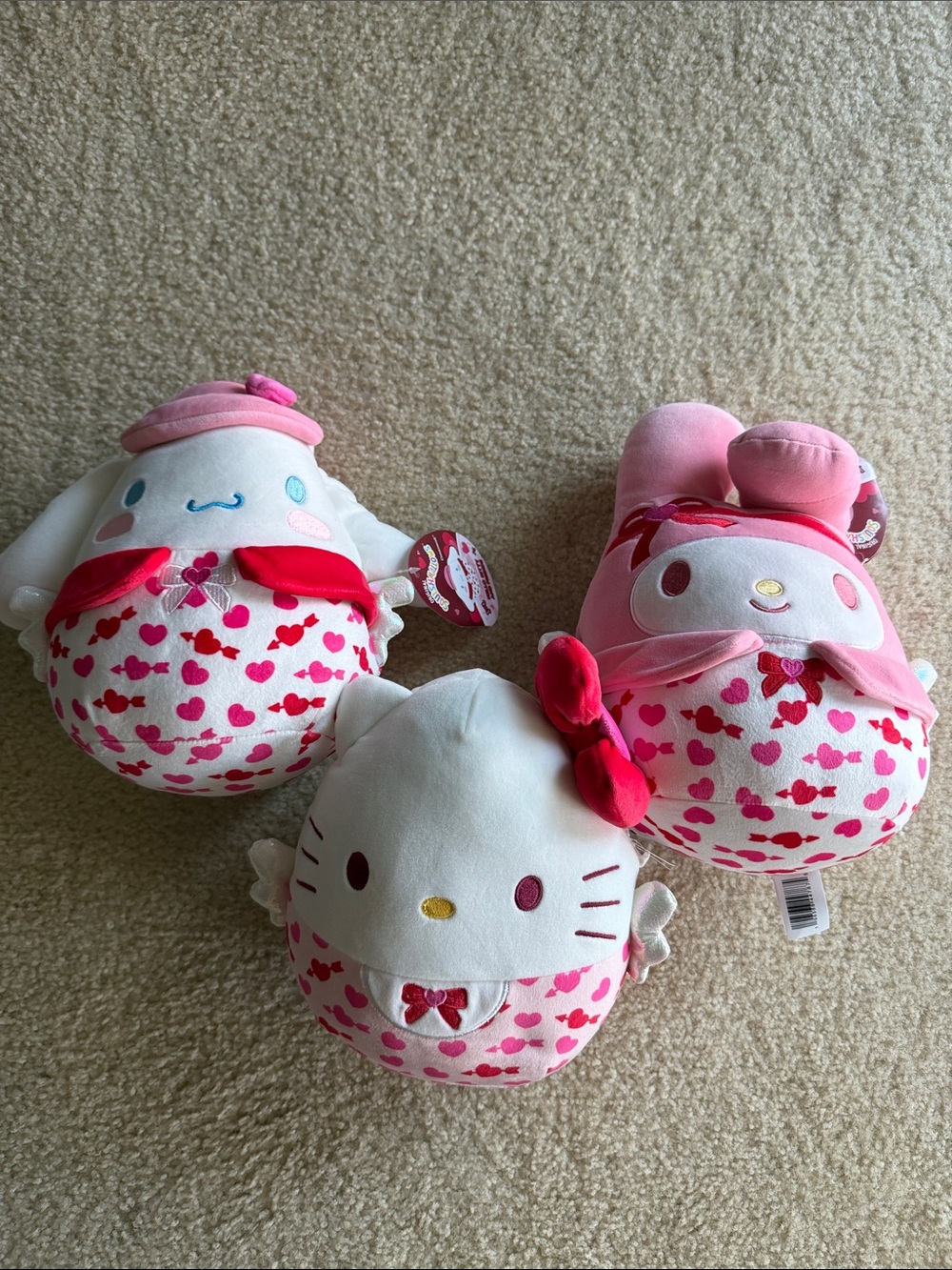 Sanrio Squishmallows Valentine Edition (Hello Kitty, Cinnamoroll, My Melody)
